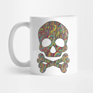 Skull and Bones Halloween Art Mug